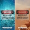 Signmission Keep Out Open Shaft Danger Sign, Plastic, 10in W x 7in L, 2PK OS-2PACK-DS-P-710-L-2481 - alternate 7